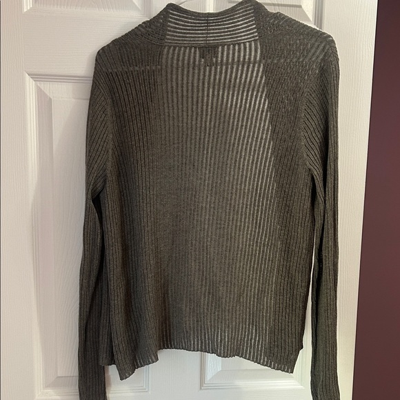 Eileen Fisher Ribbed Gray Cardigan - Picture 4 of 4